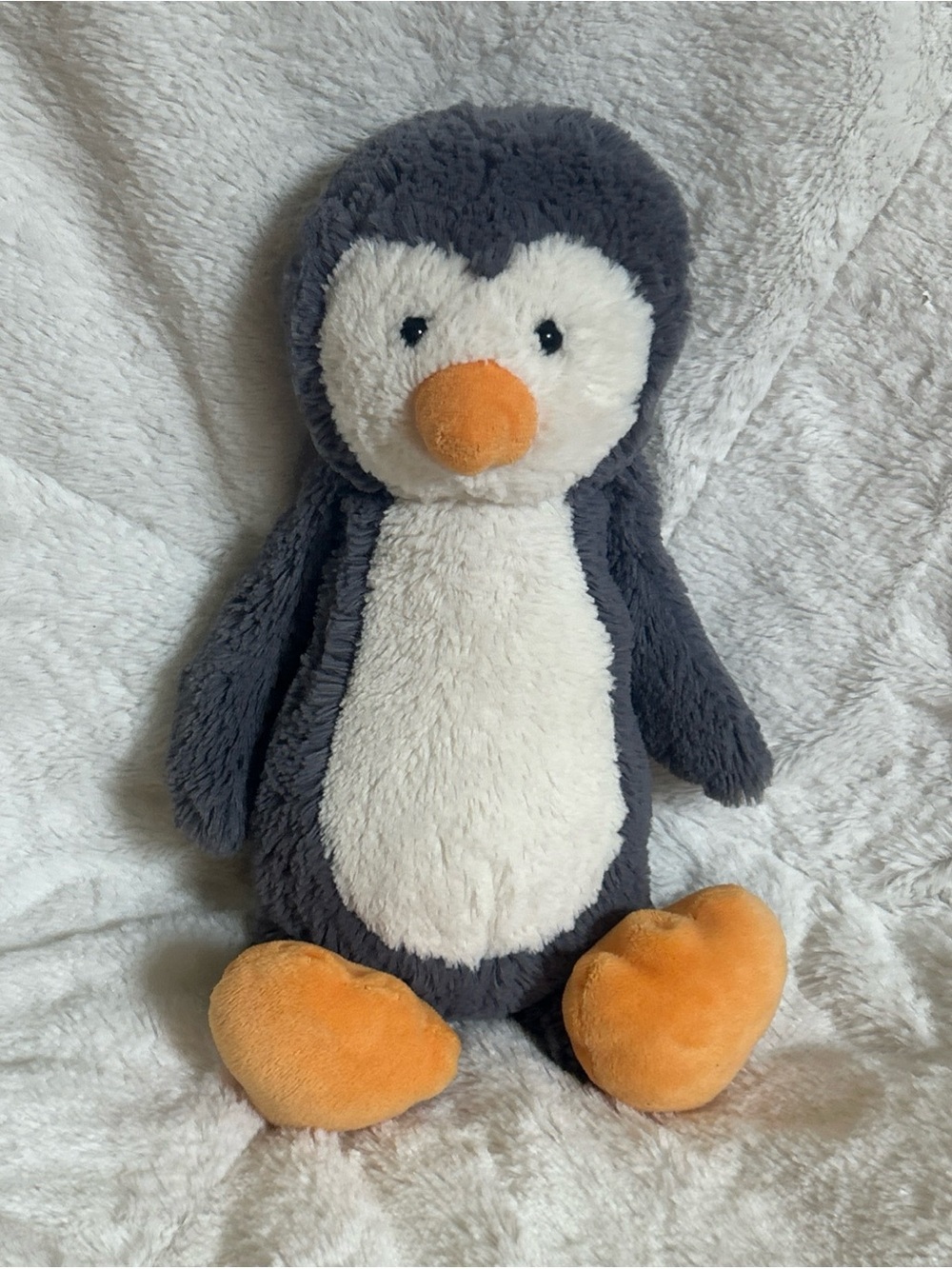 Jellycat London *Adorable* Bashful Penguin Plush 12" Medium Gray White-Retired